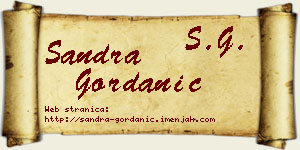 Sandra Gordanić vizit kartica